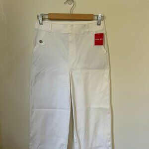 NWT White Spanx Wide-leg, Cropped Pants - Sz M